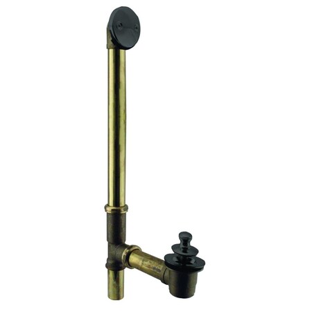 Westbrass Pull & Drain Bath Waste - 22" Make-Up, 20 Ga. Tubing in Matte Black D3264-20G-62(7971820-62)
